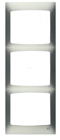 Bjc coral color - Placa 3 elementos vertical serie coral sin bastidor gris sombra