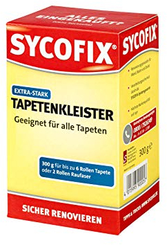 Tapetenkleister Extra-Stark 300 g zur Verklebung von Rauhfaser-,Papier-, Präge-, Struktur-, Vinyl-, Makulatur- und Textiltapeten, für Bürstenauftrag, Tapeziergeräte und Wandklebetechnik