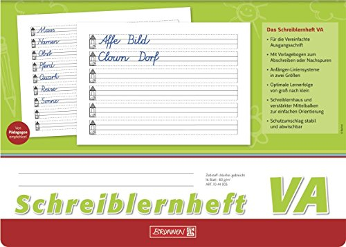 Brunnen Schreiblernheft A4 quer, 16 Blatt (20er Vorteilspack, Lineatur VA)