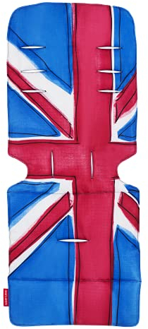 Maclaren Universal Sitzauflage Union Jack Princess Blue - Doppelseitiges Kinderwagenzubehör, Atmungsaktiv und maschinenwaschbar, Einfaches Anbringen/Abnehmen an allen faltbaren Kinderwagen