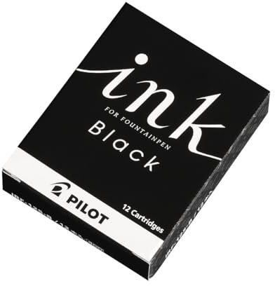 Pilot Fountain Pen Ink Cartridge [black] 12-Pack (IRF12SB)