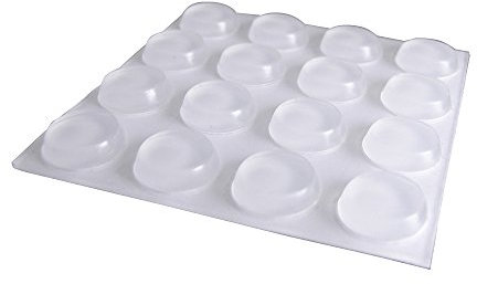 16pcs Clear Small 13mm Soft Close Dampers, Cupboard Door Stoppers, Self-Adhesive Sticky Rubber Feet Round Bumper Pads, Noise Reducer for Wall and Wooden Floor