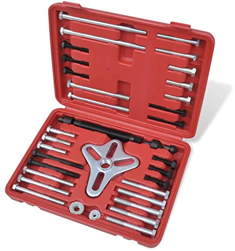 vidaXL Kit Extracteur de Moyeu 45 pcs Outils de Roulement Extracteur de Volant