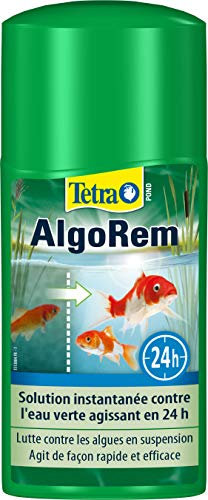 Tetra Pond AlgoRem – Traitement de l’Eau des Bassins de Jardin – Elimine l’eau verte et Limite la formation des Algues – Favorise une Eau Claire et Saine en 24H - 250 ml