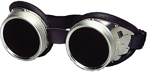 schweisser-king.de: Schraubringbrille mit Gummiwulst Schlauchgummipolster 50mm Glasdurchmesser klar oder grün getönt DIN 4-6 - Schutzbrille, Schweißerbrille, Schweißschutzbrille, Ausführung:DIN 4