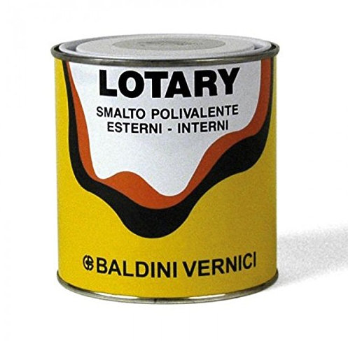 Smalto polivalente esterni e interni per ferro e legno, smalto Lotary per interni ed esterni, smalto per superfici in legno e ferro vari colori, soluzione smalto legno e ferro da 750ml resa 12/mq ca (Testa di Moro 143)