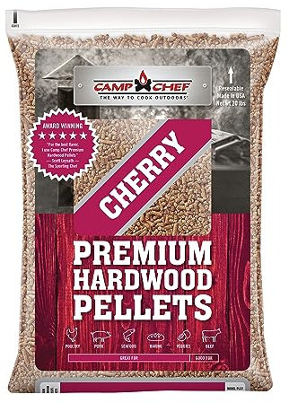 Camp Chef PLCY Cherry Premium Hardwood Smoking Cooking Pellets, 20-Pound
