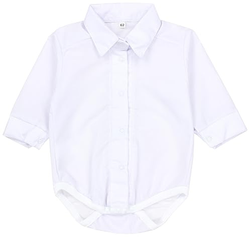 TupTam Body Bébé Garçon avec Col – Body Bébé Manches Longues Élégant – Body Bébé pour Baptême et Fête