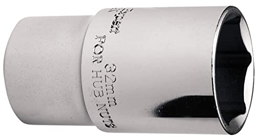 Draper 35521 32mm Hub Nut Socket, Blue