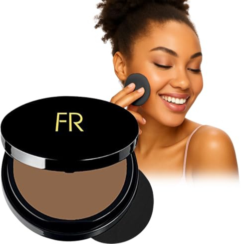 Luxury Oil Blotting Pressed Powder by Flori Roberts, Long Lasting Oil and Shine Control, Flawless Complexion for Women of Color or Deeper Skin Tones