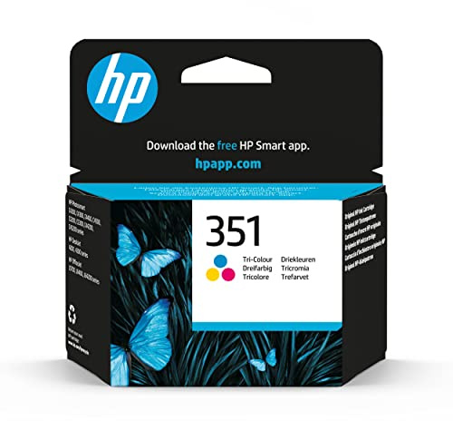 HP 351 CB337EE, Cartuccia Originale da 170 Pagine, Compatibile con le Stampanti a Getto di Inchiostro DeskJet D4260, D4300, Photosmart C5280, C4200, OfficeJet J5780, J5730, Tricromia