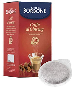 18 Cialde Caffe' al Ginseng Borbone Filtro in Carta 44 mm