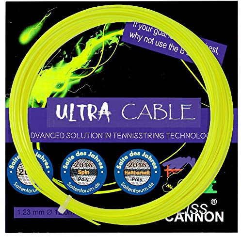 Weiss Cannon Ultra Cable 17 /1.23mm Tennis String Set - Yellow