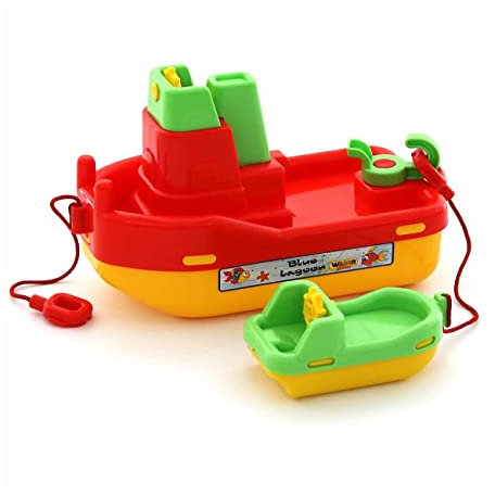 Wader Schlepper Schleppschiff mit Beiboot