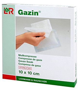 Gazin Mullkompressen, steril, Weiss, 50 stück (10 cm x 10 cm)