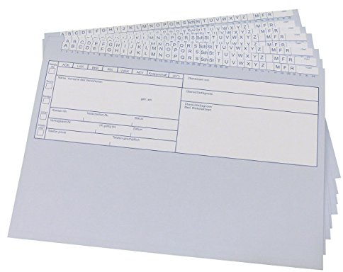 100 Stück Patientenkarteikarten Karteikarten in Blau - geschlossen DIN A5 für Krankengymnastik/Physiotherapie/Ärzte (22698)