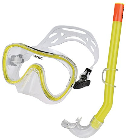 SEAC Set Salina, máscara de Silicona y Tubo para esnórquel y Actividades acuáticas