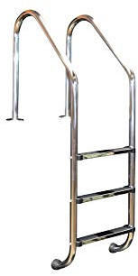 Acero inoxidable Piscina Escalera más Holm Socket de 3 niveles ancla