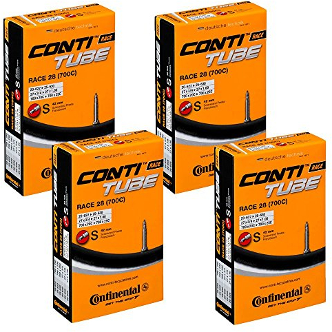Continental Race 28 Luftkammer, Schwarz, 700c, 4er-Pack