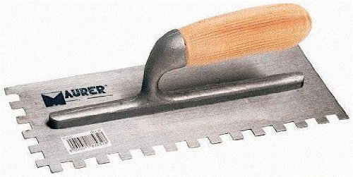 Frattone in Acciaio Dentato 2 Lati verso Dx 280x120mm Greca 10x10 mm Maurer