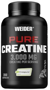Weider - Pure Creatine Capsules - Ultra-reines Creapure für maximale Kraftsteigerung - Kreatin für den Muskelaufbau - 200 Kapseln