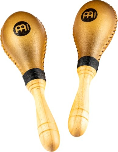 Meinl Percussion Rawhide Maracas Shaker - 2 Traditional Musical Instruments with Warm Sound - Rawhide, Wood (MSM3)