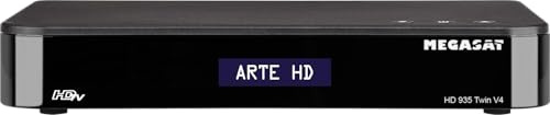 Megasat HD 935 Twin V4 – Ricevitore satellitare Twin (2 sintonizzatori, client & server SAT>IP, PVR, Bluetooth 5.1 per la trasmissione audio a cuffie/altoparlanti) – Nero