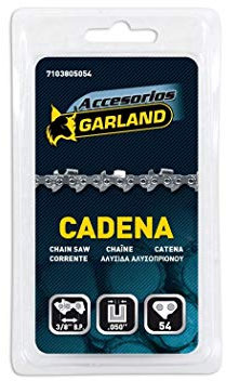 Garland 7103805054 - Cadena 3/8’’ b.p.-0.050’’ - 54 Eslabones para Motosierras