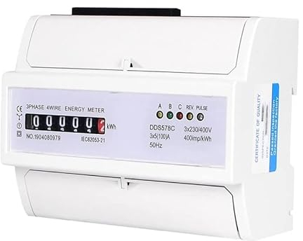 OCS.tec Drehstromzähler Stromzähler Starkstrom Zwischenzähler 380/400V kWh analog Hutschine DIN ZS1