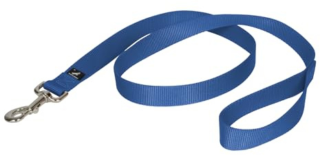 PetSafe Nylon Leash - Chew-Resistant Cat & Dog Behavioral Training Leash - Compatible with Easy-Walk Harness - Traditional-Style Reliable Pet Lead with a Padded Hand Wrap - 1 x 4' - Royal Blue