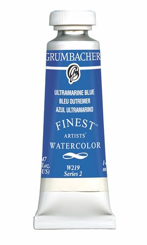 Grumbacher Finest Watercolor Paint, 14 ml/0.47 oz, Ultramarine Blue