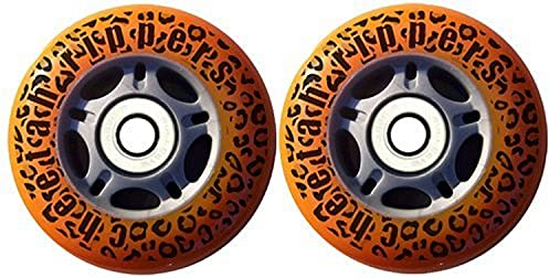 Cheetah Rippers Geparden-Rollen für Ripstik Wave Board ABEC 9, 76 mm, orange