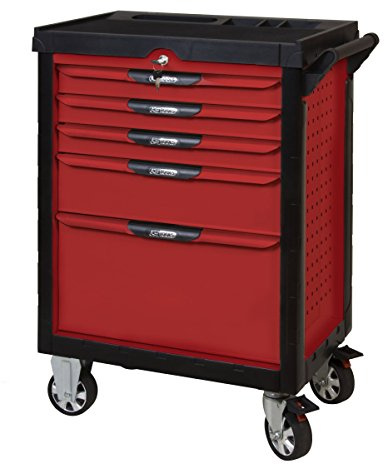 KS Tools 809.0005 pearlline Werkstattwagen 5 Schubladen rot