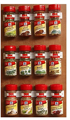 Bellemain Spice Gripper Clips for Plastic Jars - Set of 3, Holds 12 Jars