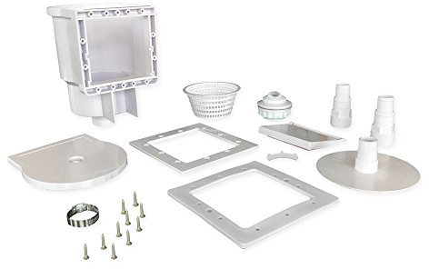 JED Pool Tools 45-400 Wand-Skimmer & komplettes Zubehörset, weiß