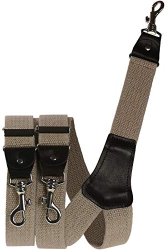 Harrys-Collection Herren extra starker Hosenträger mit Karabinerhaken, Größen:120 cm, Farben:beige