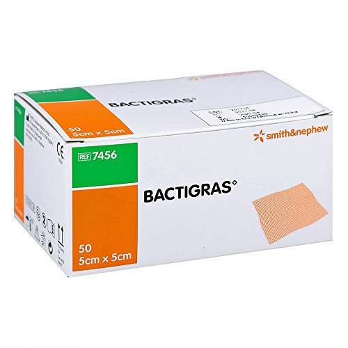 BACTIGRAS antiseptische Paraffingaze 5x5 cm 50 St