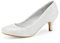 DREAM PAIRS Women's LUVLY Court Shoes Sandals Bridal Wedding Party Low Heel Pump Shoes, Size 6.5, Silver