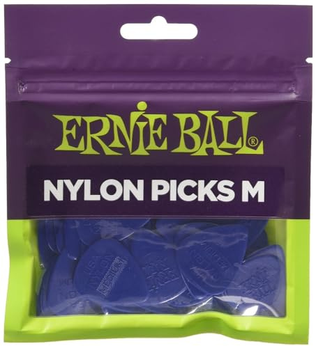 Ernie Ball, P09131, Plettri Medium in nylon stampati a iniezione, 0,72 mm, confezione da 50