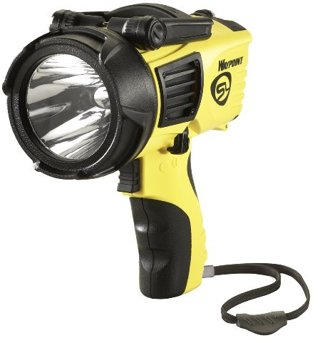 Streamlight 44900 WayPoint 500-Lumen 100,000-Candela Handheld LED Spotlight for Outdoor, Marine, and Emergency Use, Easy-Open Box, Yellow