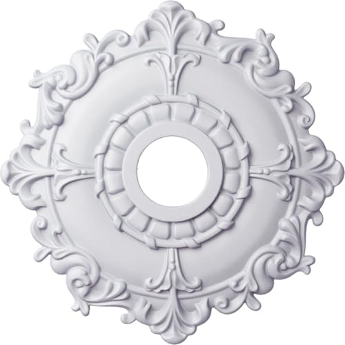 Ekena Millwork CM18RL 18-Inch OD x 3 1/2-Inch ID x 1 1/2-Inch Riley Ceiling Medallion