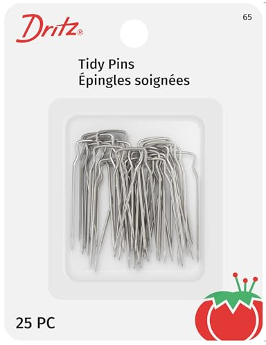 Dritz 65 Tidy Pins, Nickel-Plated Brass (25-Count)