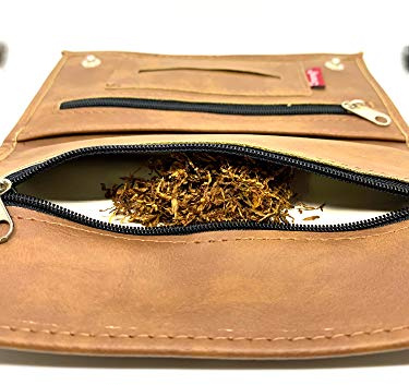 Tabaktasche aus Leder (braun), braun