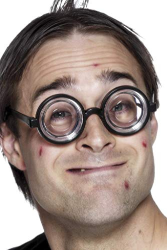 Smiffys Lunettes d'intello, noires