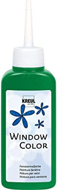 KREUL 42720 - Window Color hellgrün 80 ml, Fenstermalfarbe auf Wasserbasis, mit strukturierter Oberfläche, für Glas, Spiegel, Fliesen und andere glatte Flächen