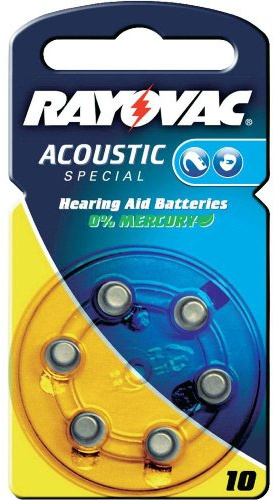 Varta Rayovac Acoustic Special 10 hörapparatceller (1,4 V, 105 mAh, 10 x 6-pack blister)