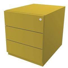 BISLEY Note-Contenedor con Tapa (3 cajones universales), Metal, 641 Zinc Amarillo, 56.5 x 42 x 49.5 cm