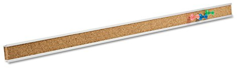 Quartet Bulletin Bar Pin Strip Cork Board 48 x 1, For Classroom, Office, Cubicle, Aluminum Frame (Z2006)