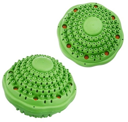Irisana - Pod para Lavadora - Pack de 2 - Verde - Duración hasta 1000 Lavados - Bola Ecológica para Limpiar sin Detergente ni Suavizante