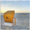 ARTland Wanddeko Glasbilder Wandbild Glas Bild einteilig Quadratisch Strand Meer Küste Ostsee Strandkorb Strandlandschaft Maritim T9IJ